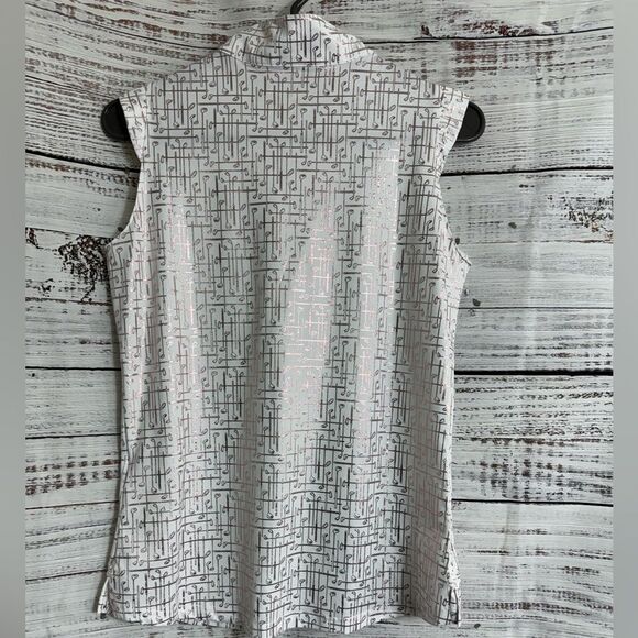 Sansoleil Top Womens Sz Small quoter Zip Sun Glow Mock Neck UPF 50 + Golf New - Picture 3 of 11